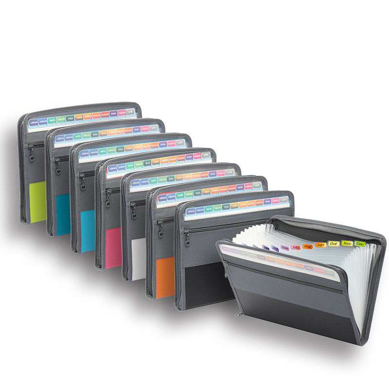 Portfolio Folder Zip - Accordion File Organizer with Safe Zipper,