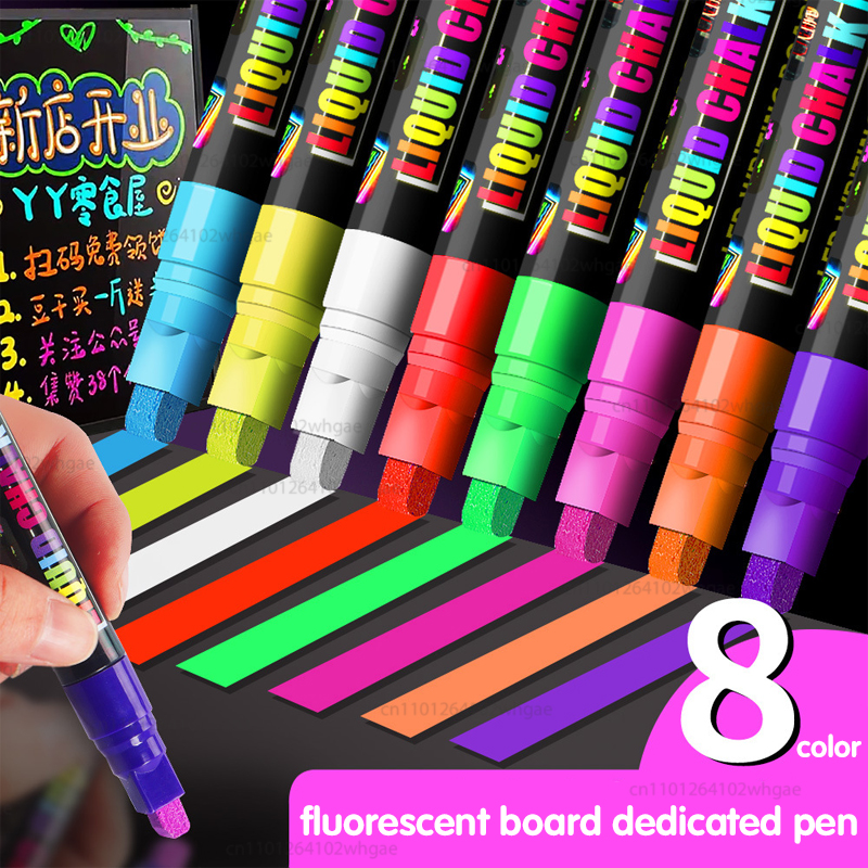 Correction Fluid White - 8Color 8mm Liquid Chalk Erasable Highlighter