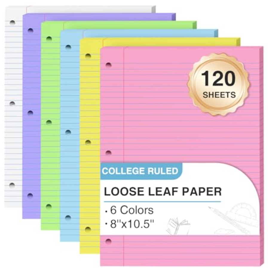 Paper Punch 3 Hole - 120 Sheets Loose Leaf Paper 8