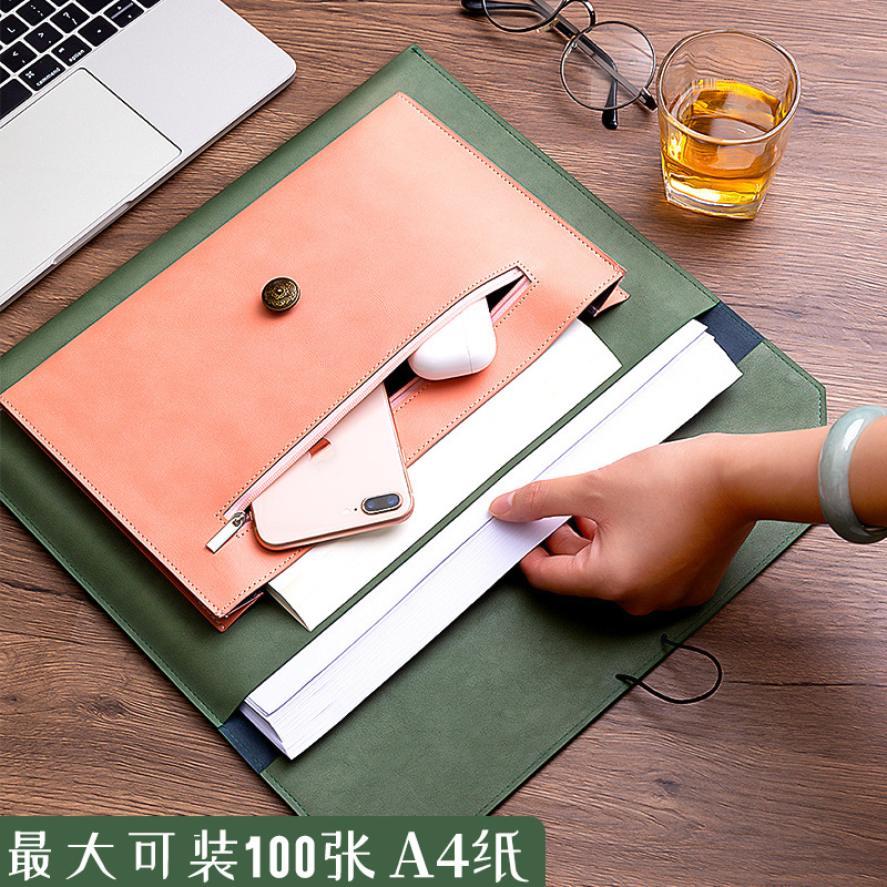 Leather File Bag A4 Paper File – Portfolio Folder Zip Bewertung und Preis
