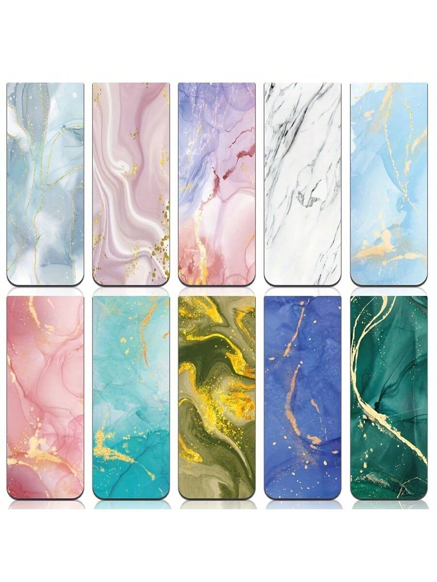 10pcs Assorted Marble Design M – Bookmark Magnetic Clip Bewertung und Preis