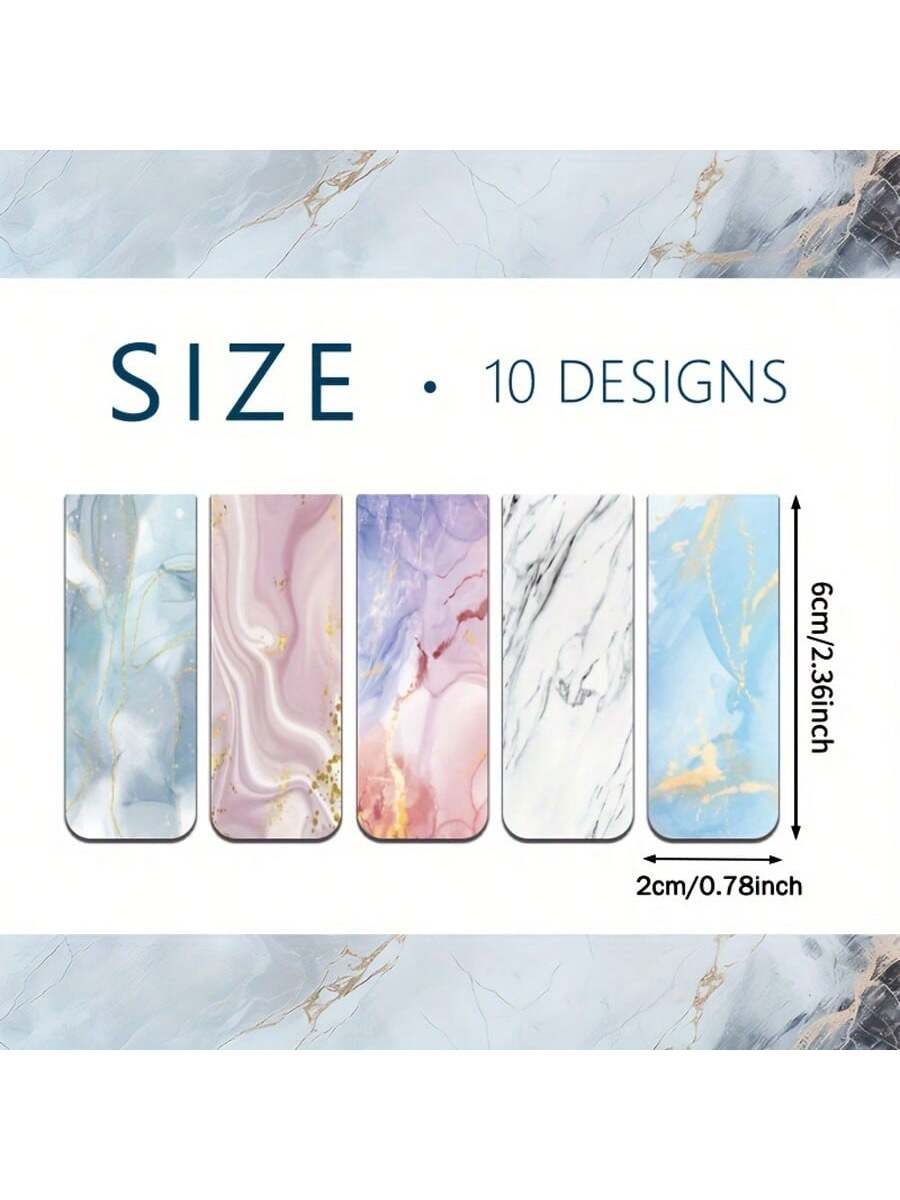 10pcs Assorted Marble Design M – Bookmark Magnetic Clip Bewertung und Preis