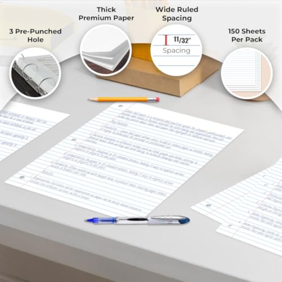 Loose Leaf Paper, 450 Sheets,, – Paper Punch 3 Hole Bewertung und Preis