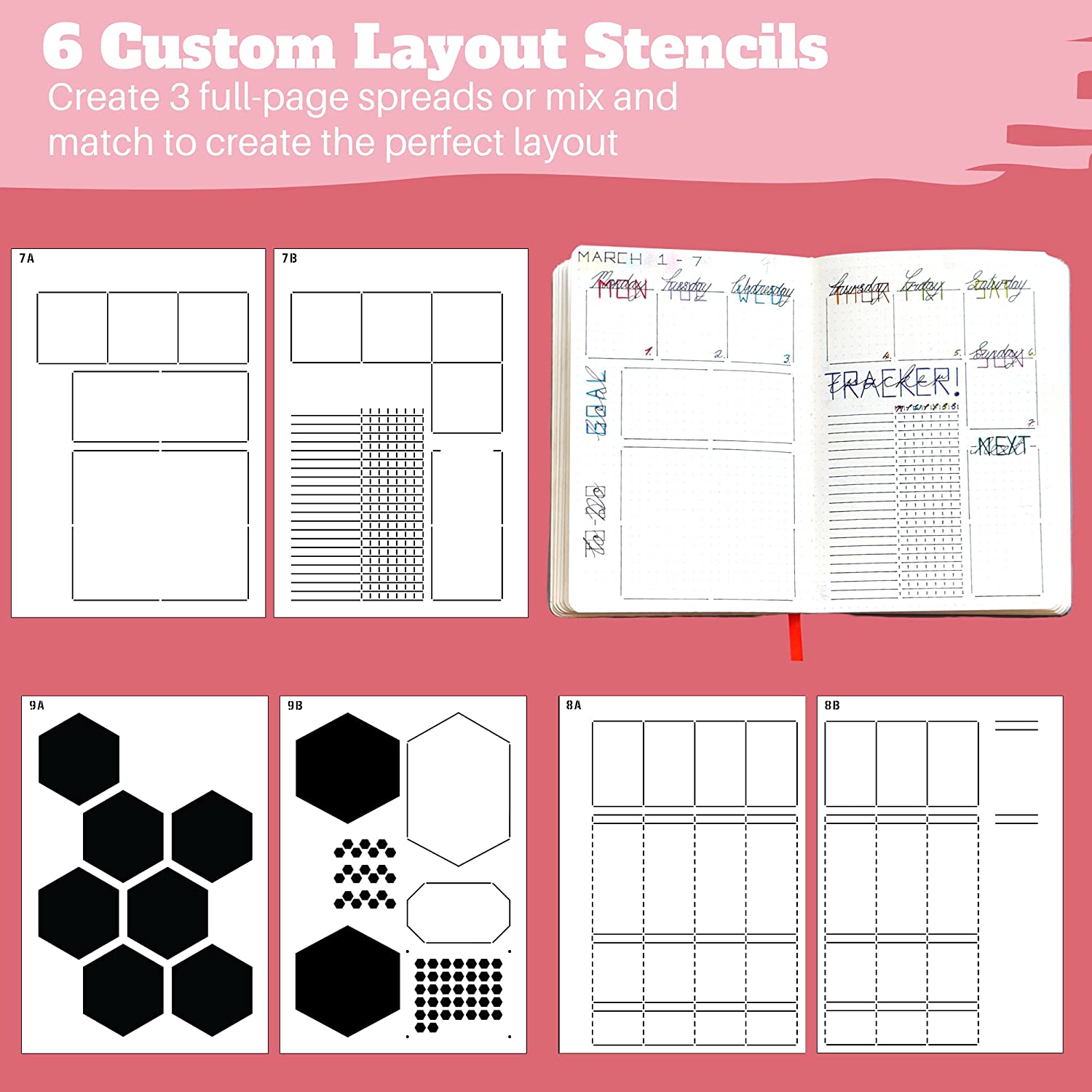 6Pack Reusable Plastic Weekly  – Notebook Dotted A5 Bewertung und Preis