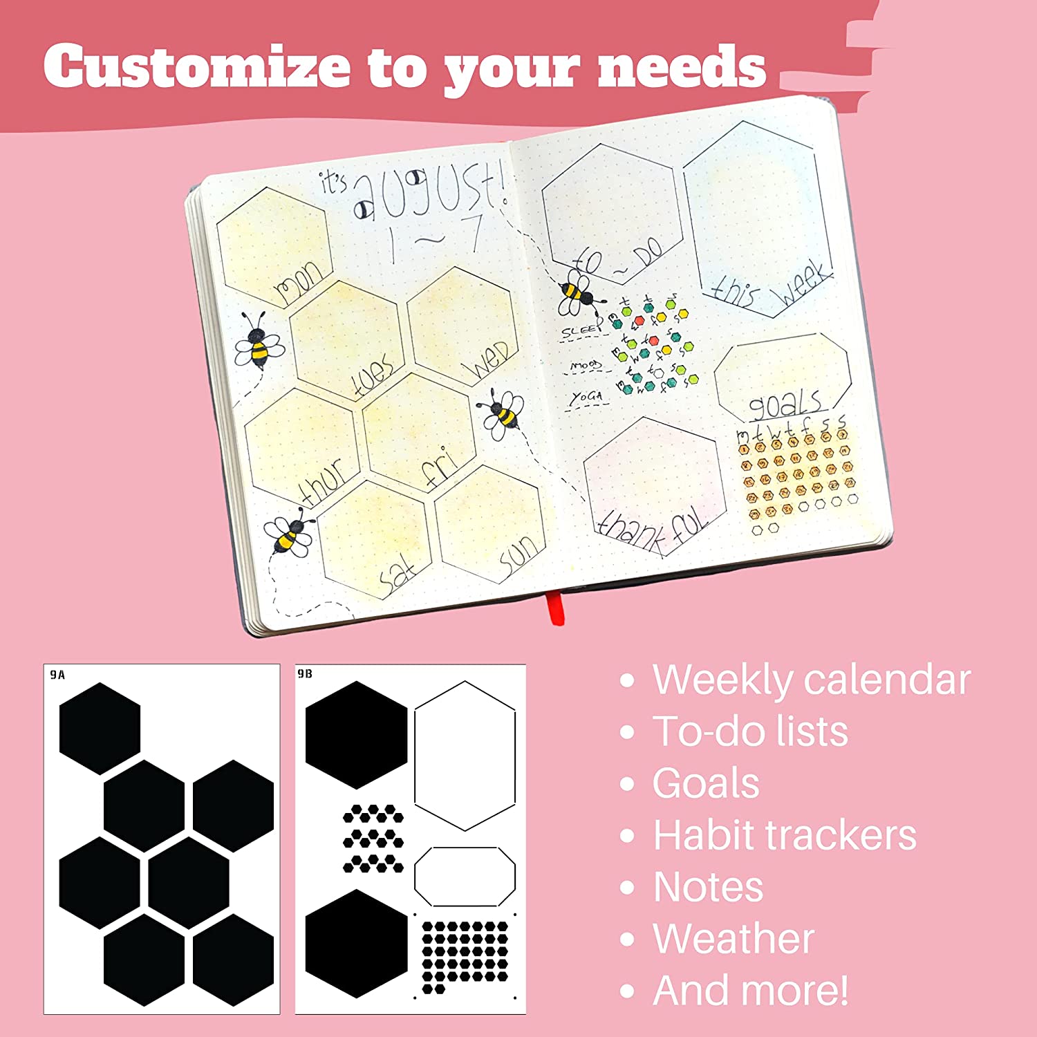 6Pack Reusable Plastic Weekly  – Notebook Dotted A5 Bewertung und Preis