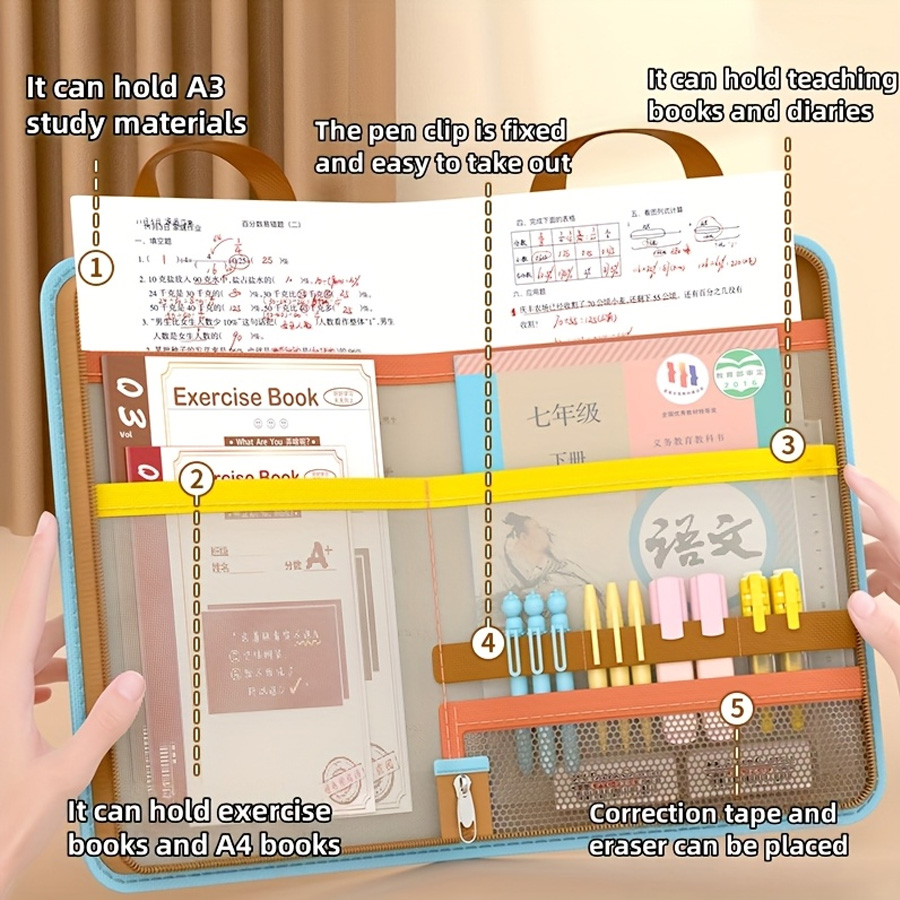 L-shaped A4 file bag, large op – Portfolio Folder Zip Bewertung und Preis