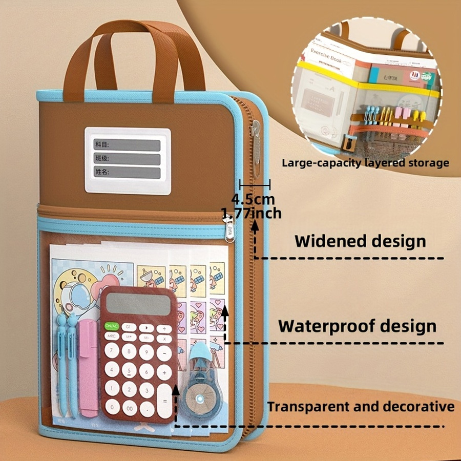 L-shaped A4 file bag, large op – Portfolio Folder Zip Bewertung und Preis