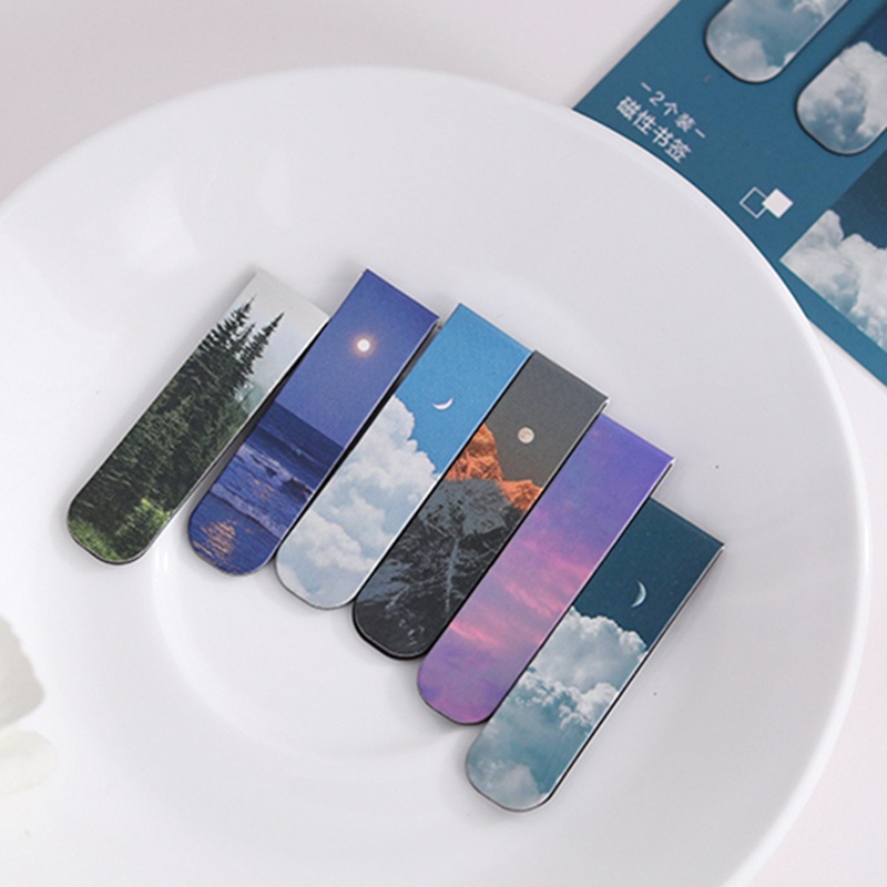 2Pcs Landscape Themed Magnetic – Bookmark Magnetic Clip Bewertung und Preis