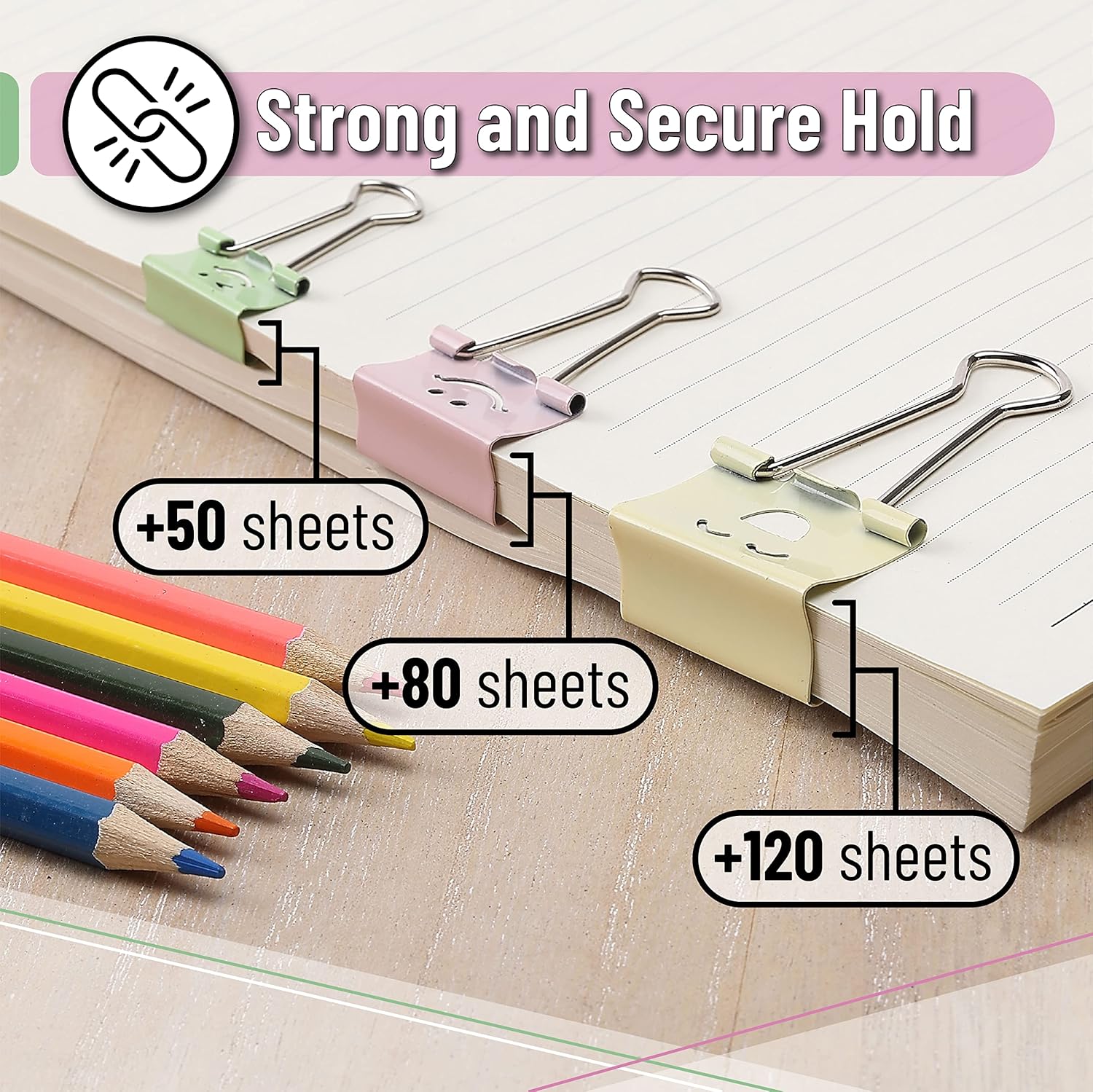 Smiley Binder Clips 80 Pack, A – Binder Clip Assorted Bewertung und Preis