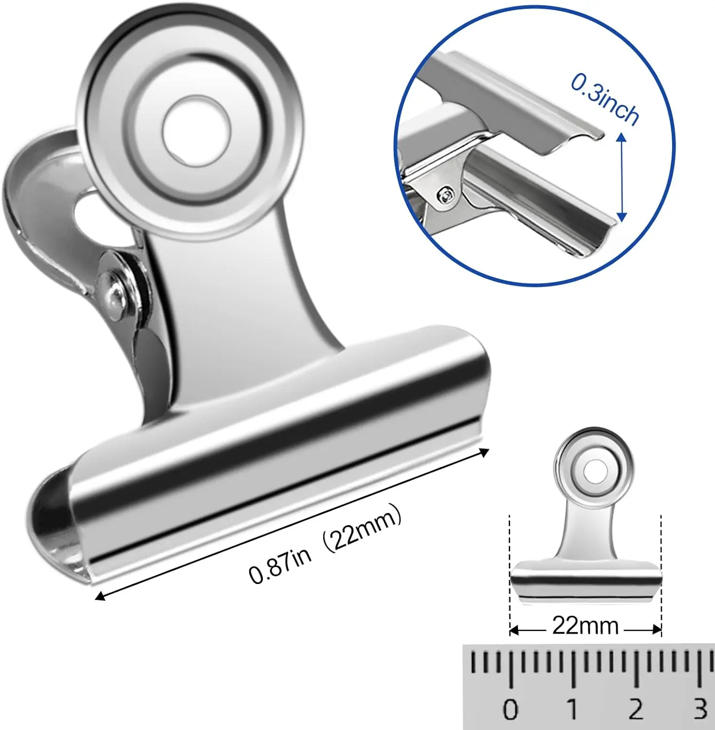 40/20PCS  Set Mini 21x23mm Met – Binder Clip Assorted Bewertung und Preis