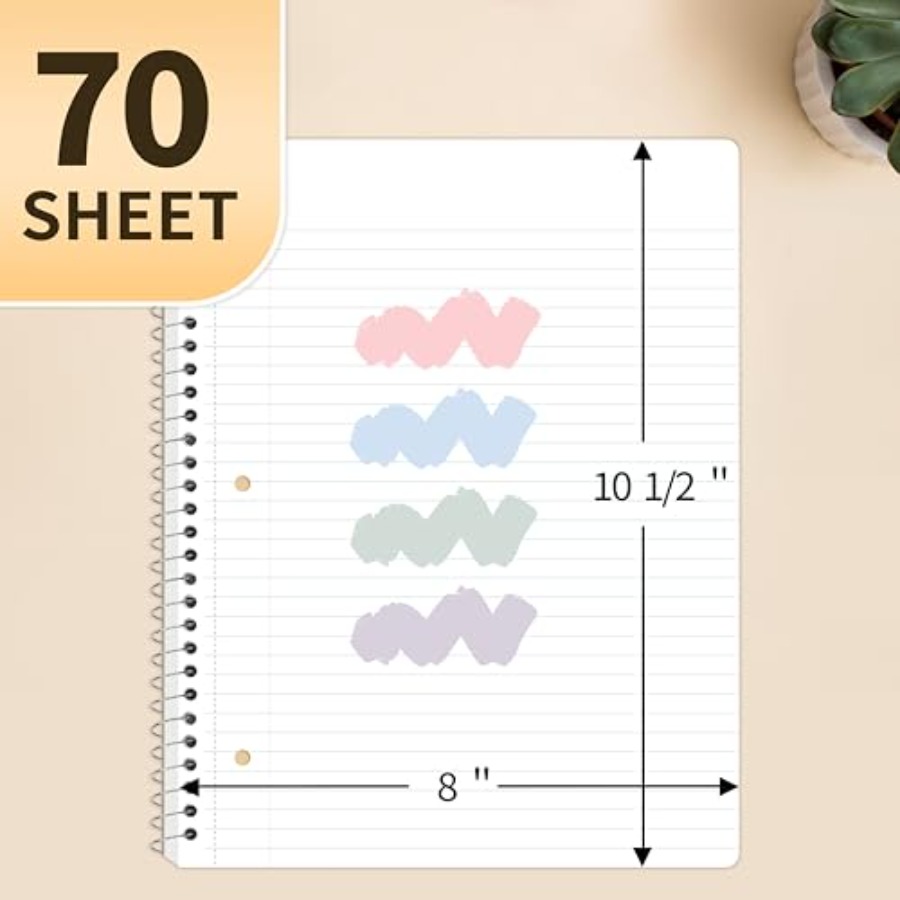 Spiral Notebooks, 1-Subject, 4 – Paper Punch 3 Hole Bewertung und Preis
