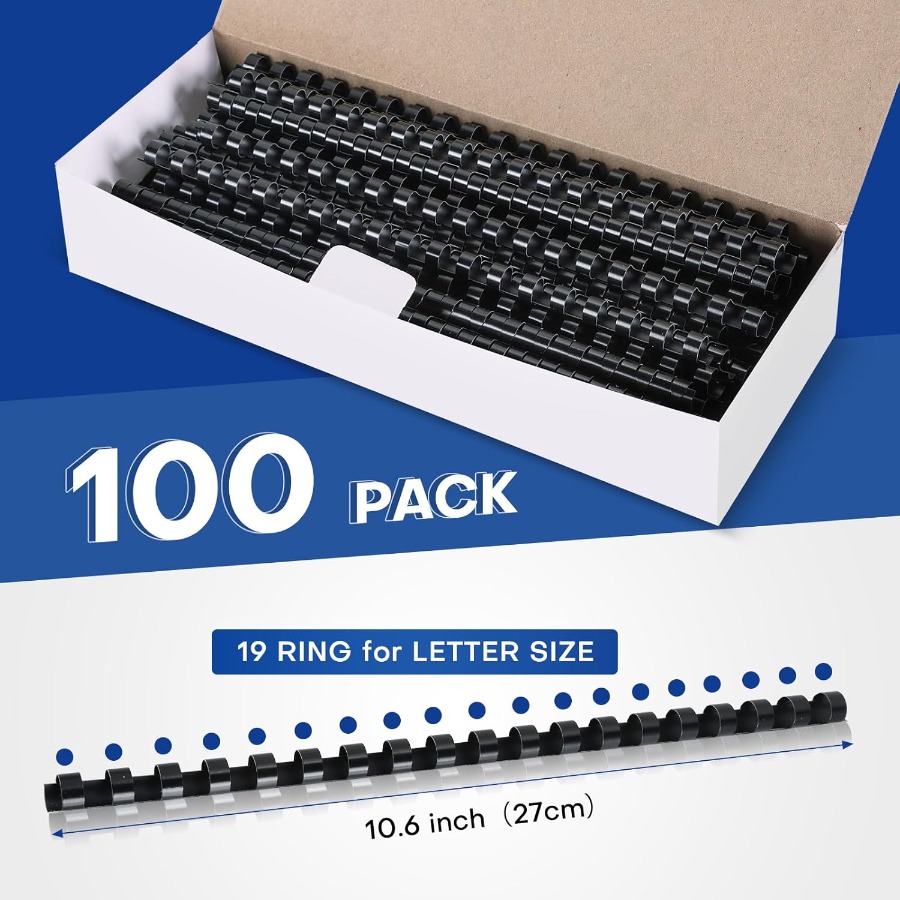 100 Pack 19 Ring Plastic Comb  – Binding Comb Plastic Bewertung und Preis