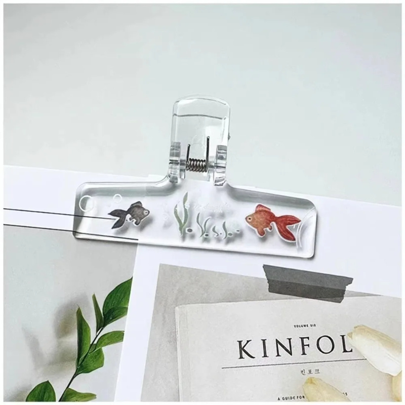 1PC Transparent Acrylic Goldfi – Binder Clip Assorted Bewertung und Preis