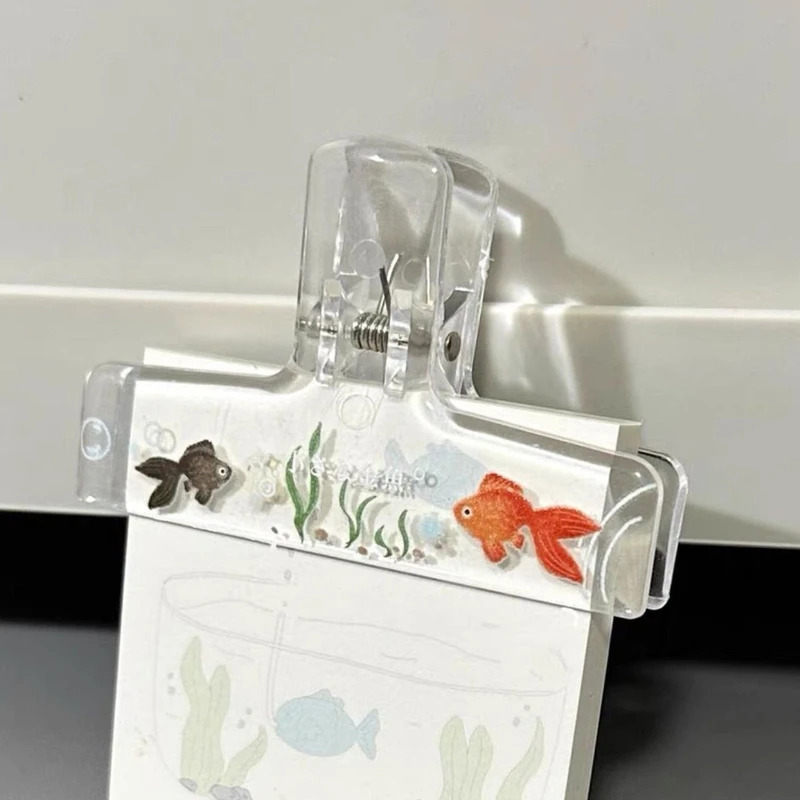 1PC Transparent Acrylic Goldfi – Binder Clip Assorted Bewertung und Preis