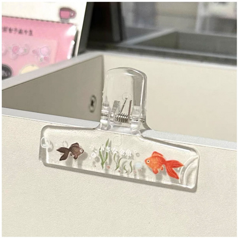 1PC Transparent Acrylic Goldfi – Binder Clip Assorted Bewertung und Preis