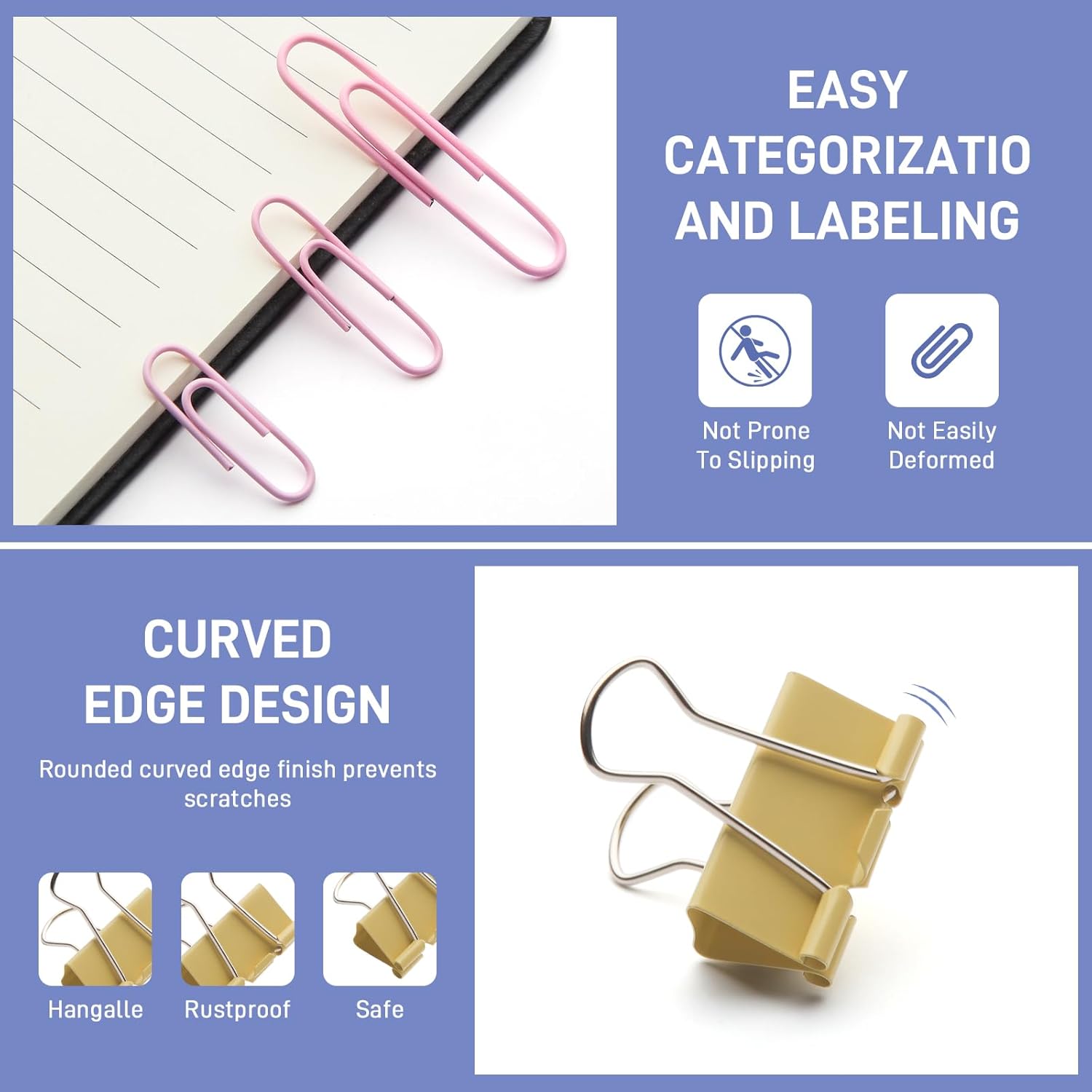 240PCS Colored Assorted Paper  – Binder Clip Assorted Bewertung und Preis