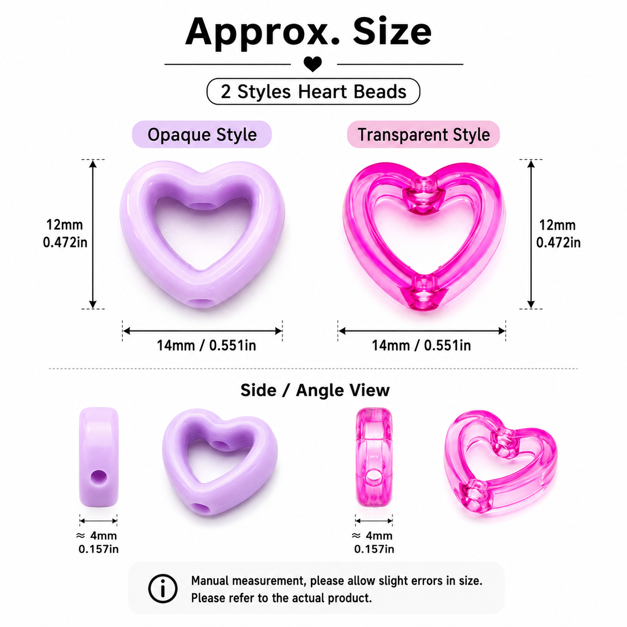 30Pcs Multicolor Clear Heart A – Stationery Supplier Bewertung und Preis