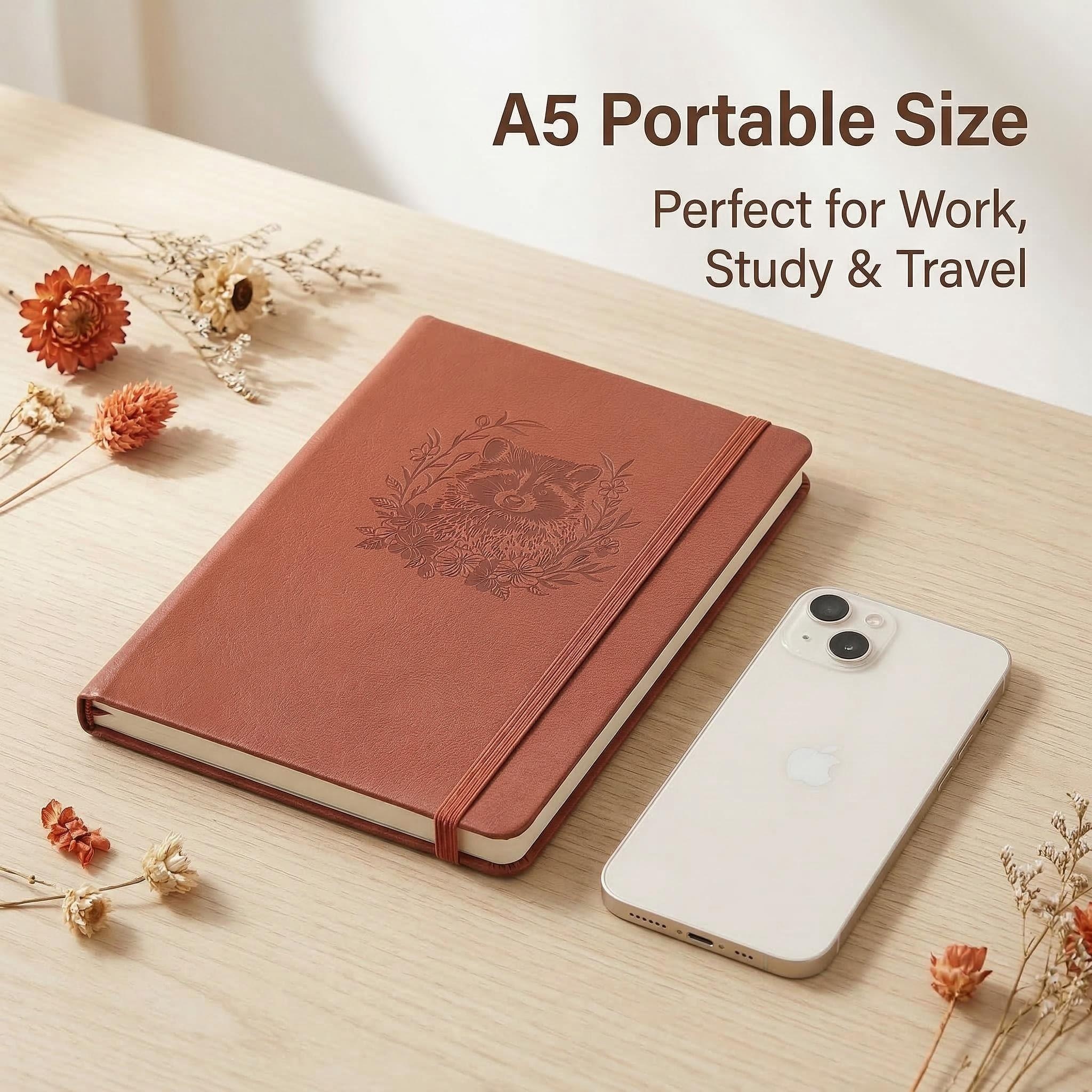 A5 Embossed Raccoon Dot Grid J – Notebook Dotted A5 Bewertung und Preis
