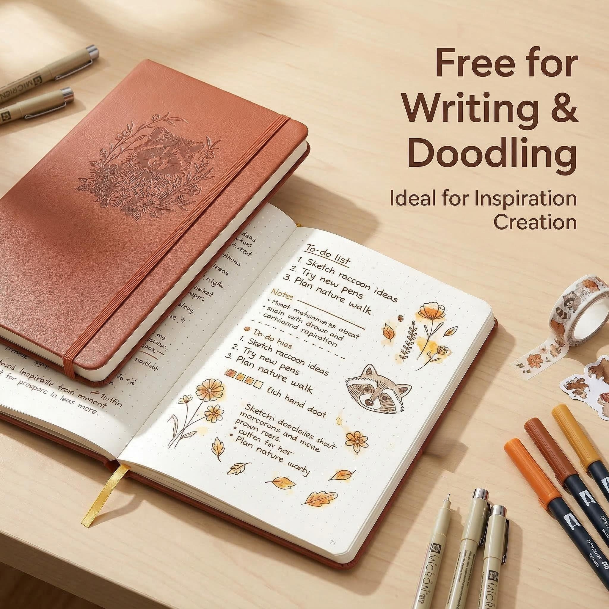 A5 Embossed Raccoon Dot Grid J – Notebook Dotted A5 Bewertung und Preis