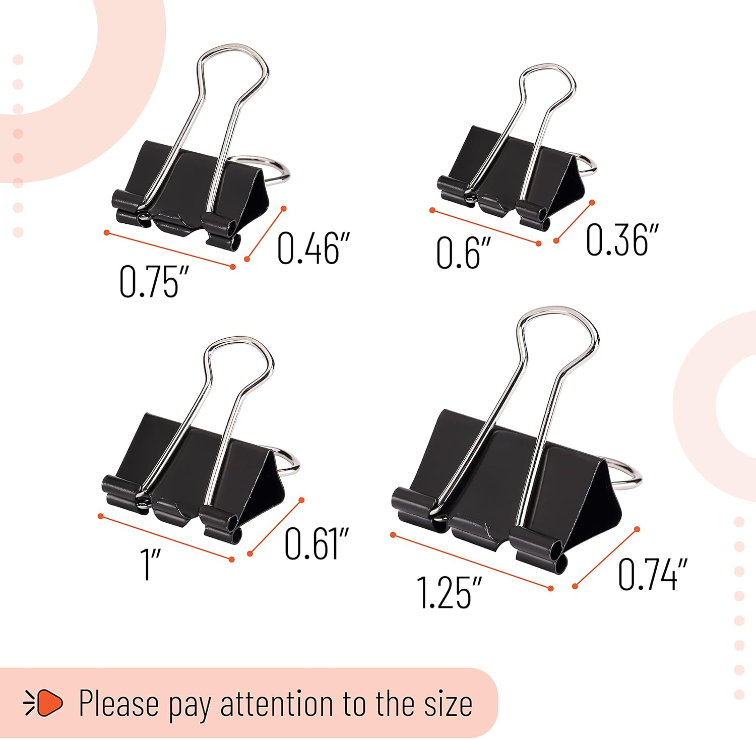 Binder Clips, 100 pcs Assorted – Binder Clip Assorted Bewertung und Preis