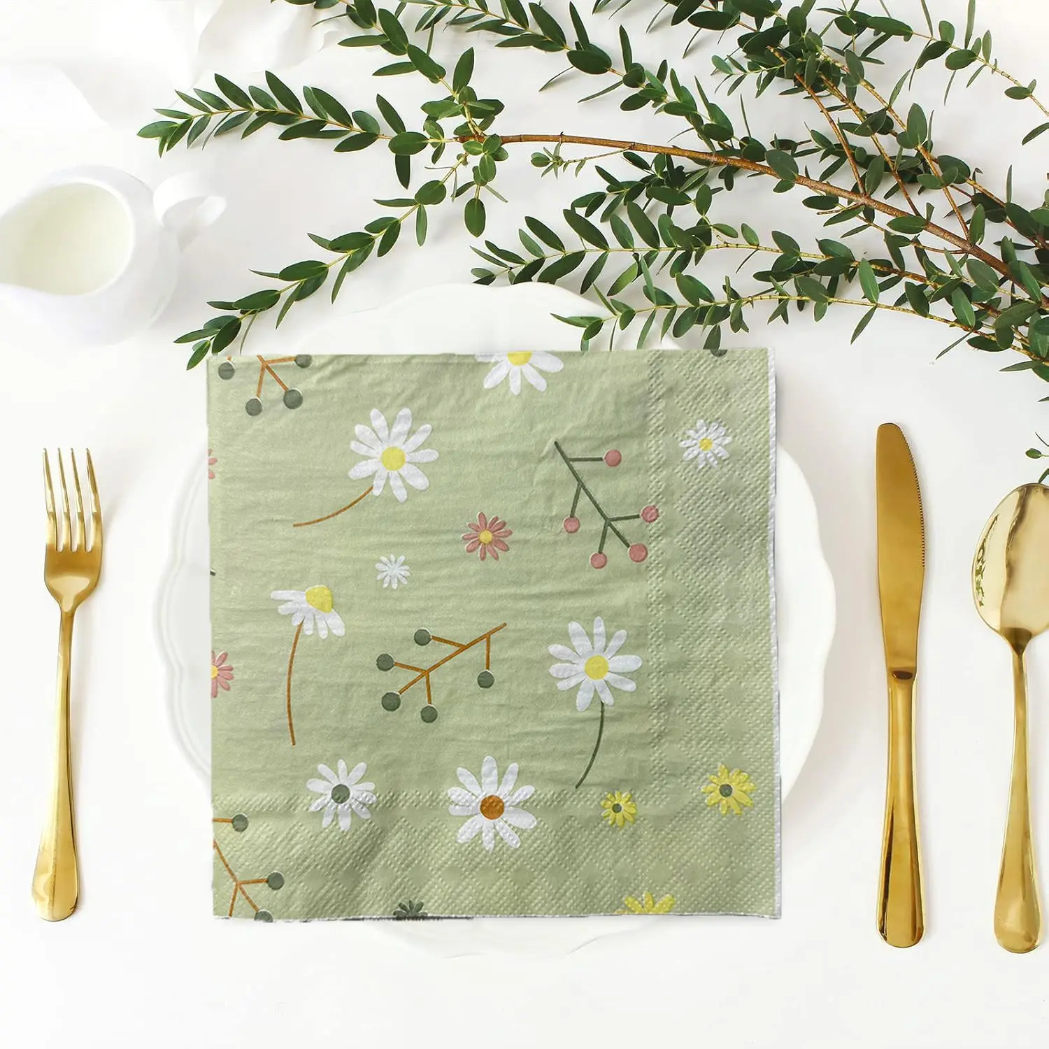 Chamomile Printed Napkin Green – Graph Paper Pad Bewertung und Preis