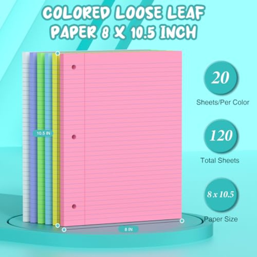 120 Sheets Loose Leaf Paper 8  – Paper Punch 3 Hole Bewertung und Preis