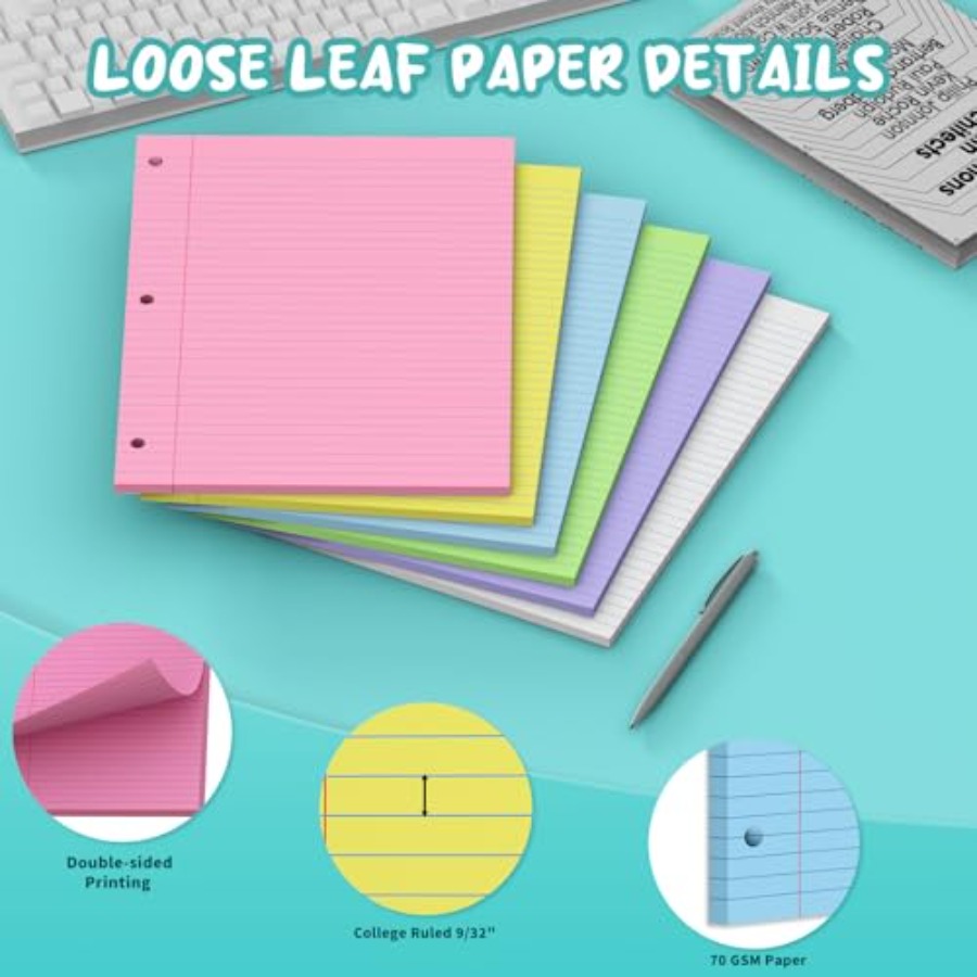 120 Sheets Loose Leaf Paper 8  – Paper Punch 3 Hole Bewertung und Preis