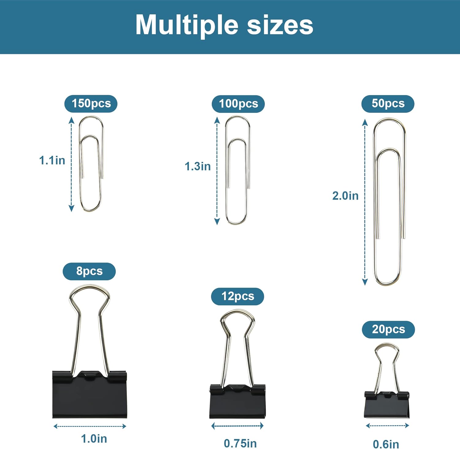 340pcs Binder Clips & Paper Cl – Binder Clip Assorted Bewertung und Preis
