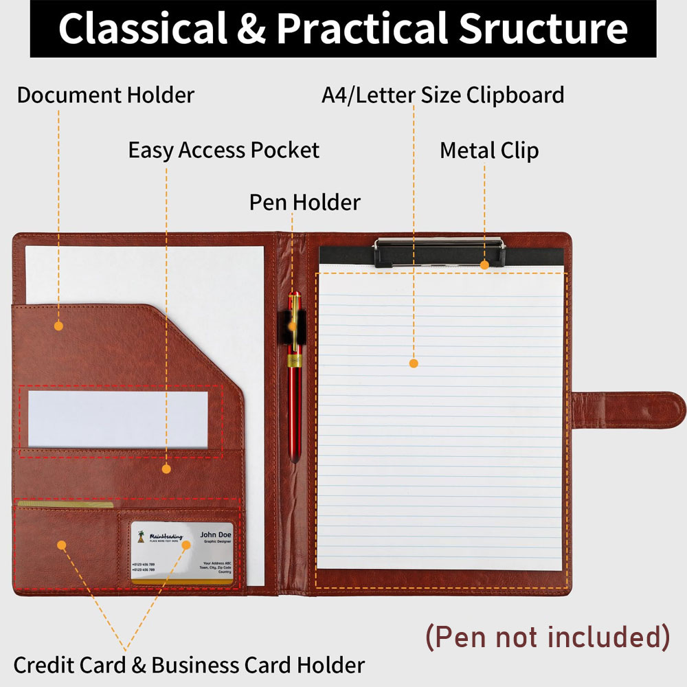 Multifunctional leather folder – Portfolio Folder Zip Bewertung und Preis