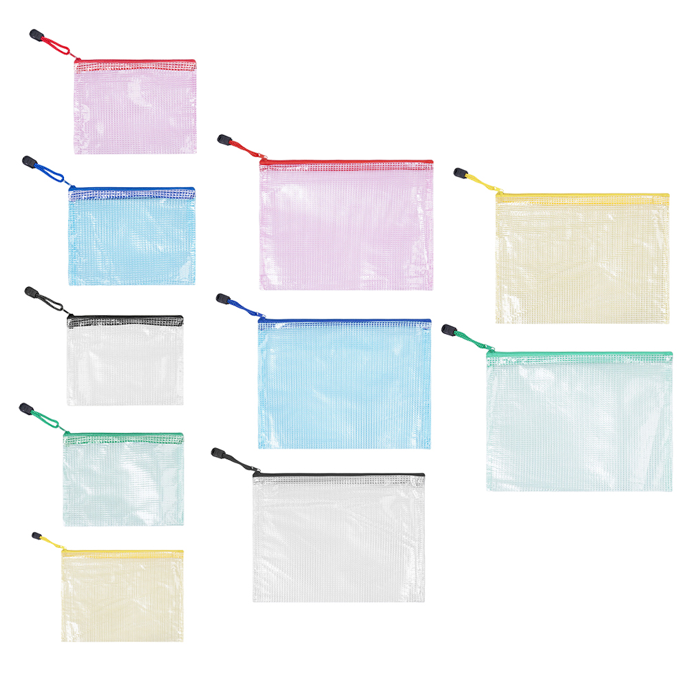 10Pcs Mesh Zipper Pouch A5 A6  – Portfolio Folder Zip Bewertung und Preis