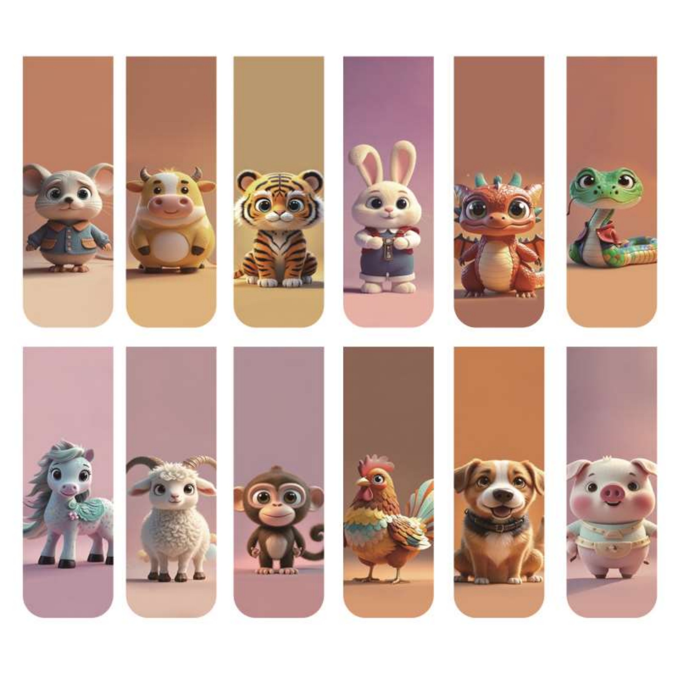 12pcs Adorable Twelve Animal M – Bookmark Magnetic Clip Bewertung und Preis