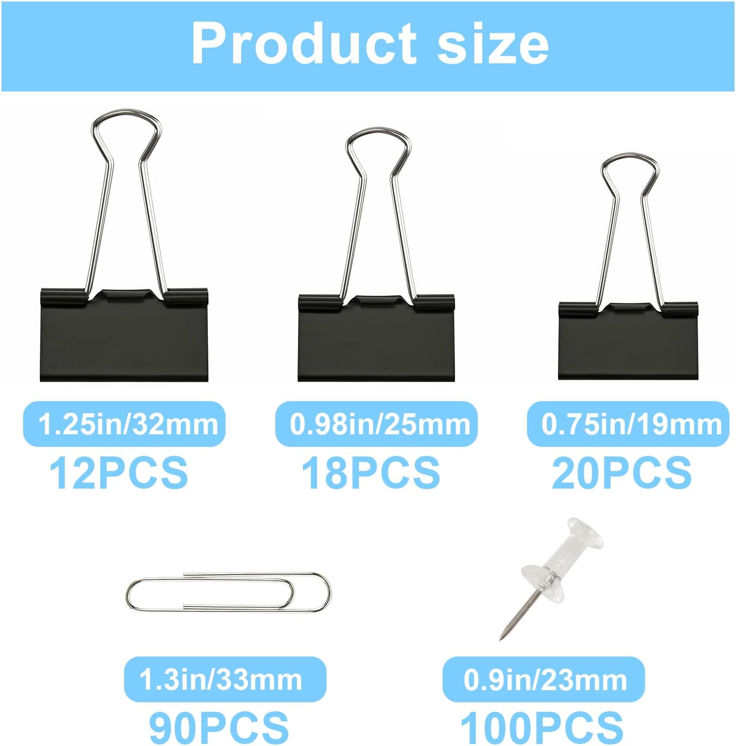 240PCS Office Clips Set: Paper – Binder Clip Assorted Bewertung und Preis