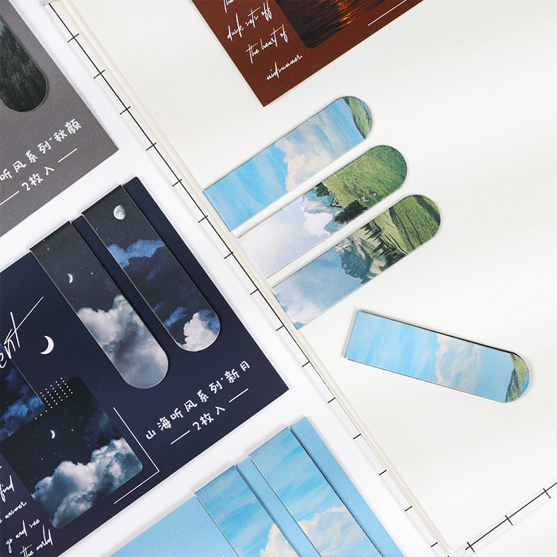 2 Pcs/set Beautiful Scenery Ma – Bookmark Magnetic Clip Bewertung und Preis