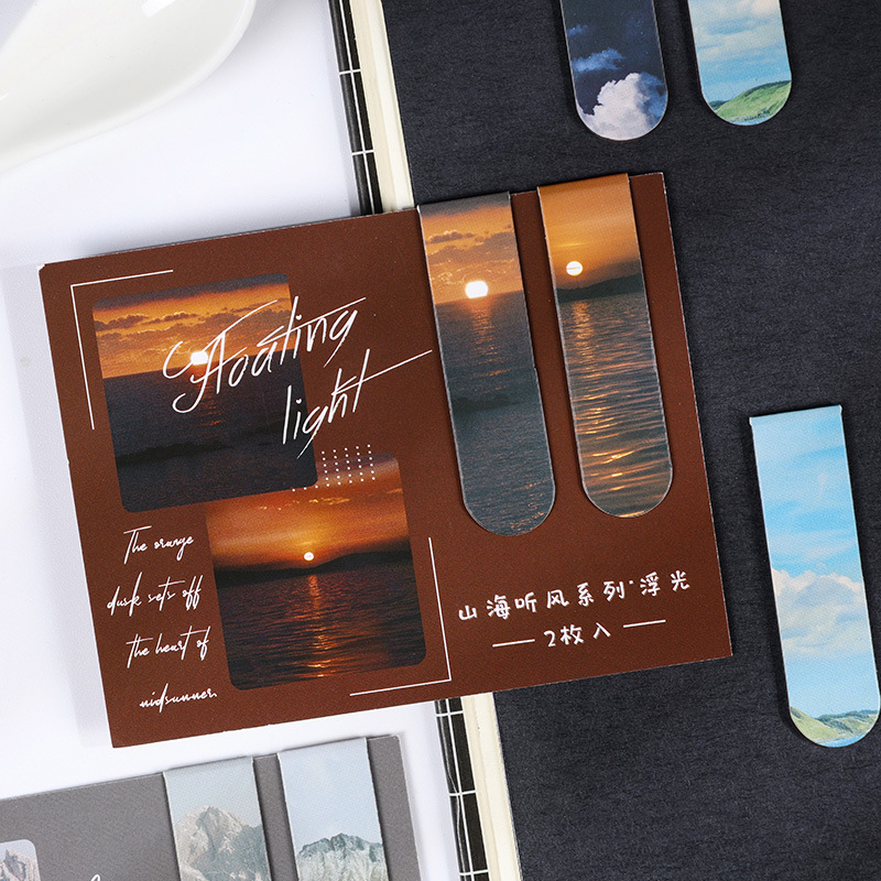2 Pcs/set Beautiful Scenery Ma – Bookmark Magnetic Clip Bewertung und Preis