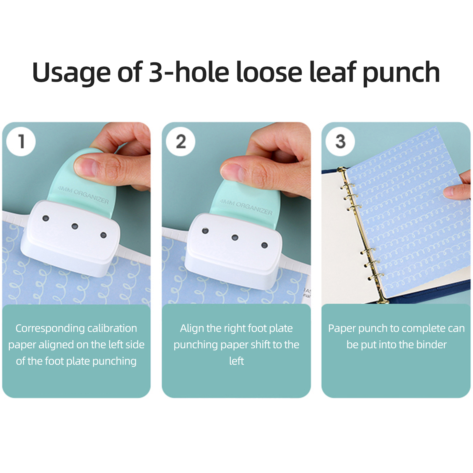 New 4mm Hole Puncher Daily Pla – Paper Punch 3 Hole Bewertung und Preis