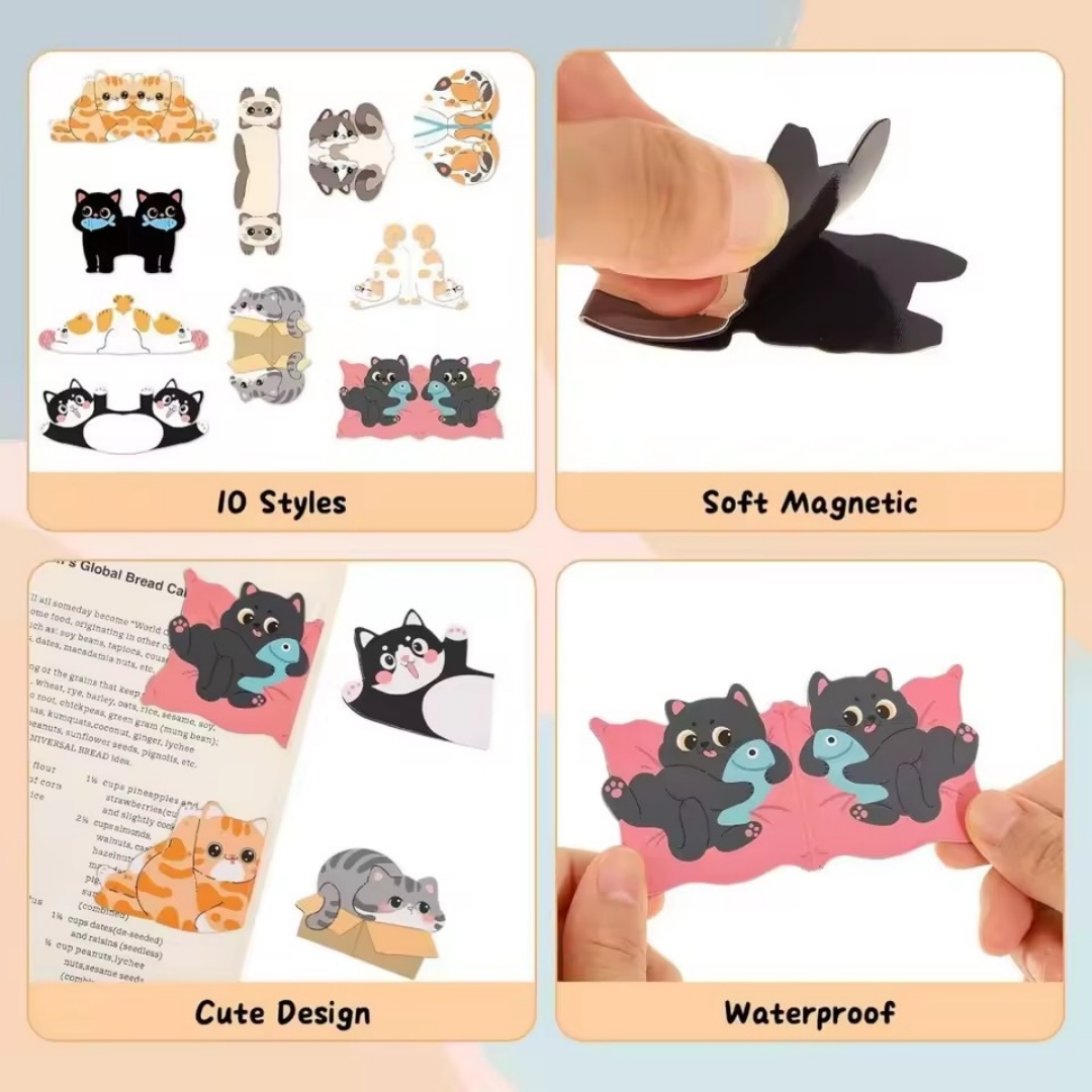 1set Creative Cat Pattern Magn – Bookmark Magnetic Clip Bewertung und Preis
